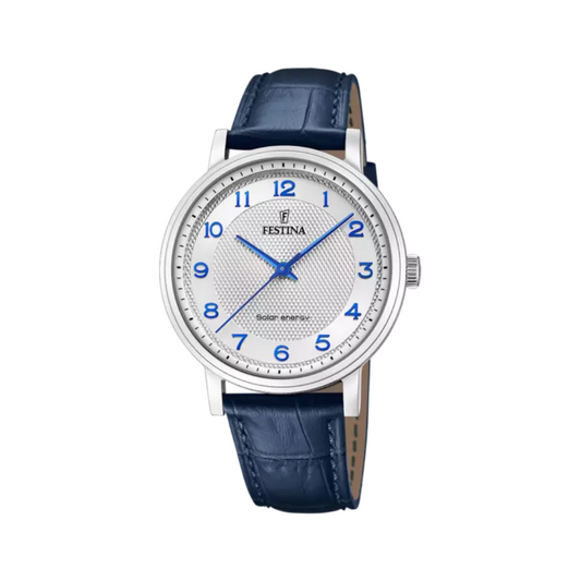 Festina Uomo Energia Solare Grigio con Cinturino Blu in Pelle F20660/1