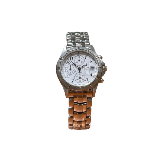 Bulova Donna Multifunzione Bianco con Cinturino in Acciaio JC726