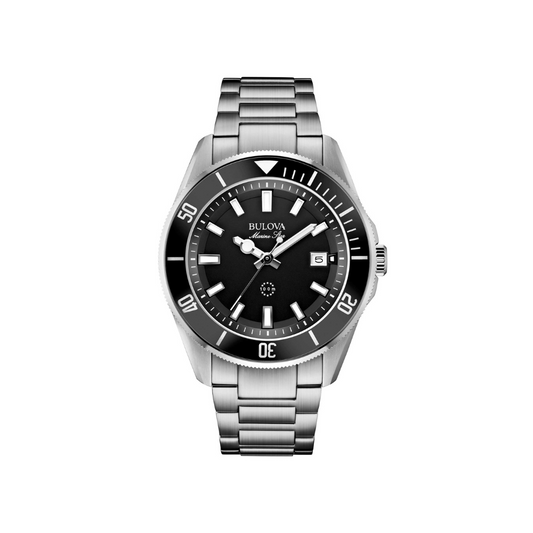 Bulova Uomo Marine Star Sport Nero con Cinturino in Acciaio 96B203