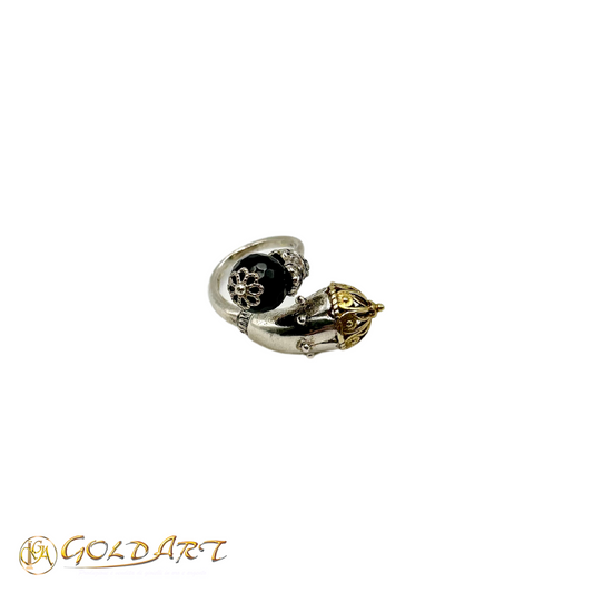Anello Donna Gold’Art Tesoro di Hera Magna Grecia e Agata nera - Rif. AN04NOCODE04