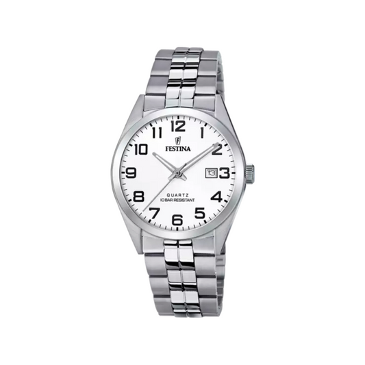 Festina Uomo Classics Bianco con Cinturino in Acciaio F20437/1