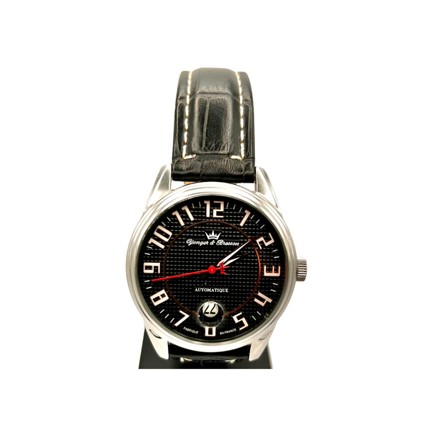 Yonger & Bresson Uomo automatico con cinturino in pelle nera - YBH8311K