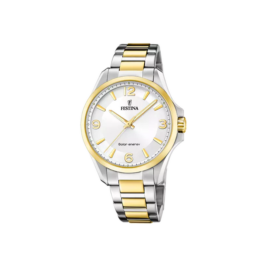 Festina Uomo Energia Solare Argento con Cinturino in Acciaio F20657/1