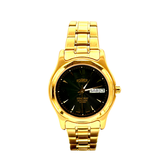 Roamer Unisex Nero con cinturino in acciaio 401637