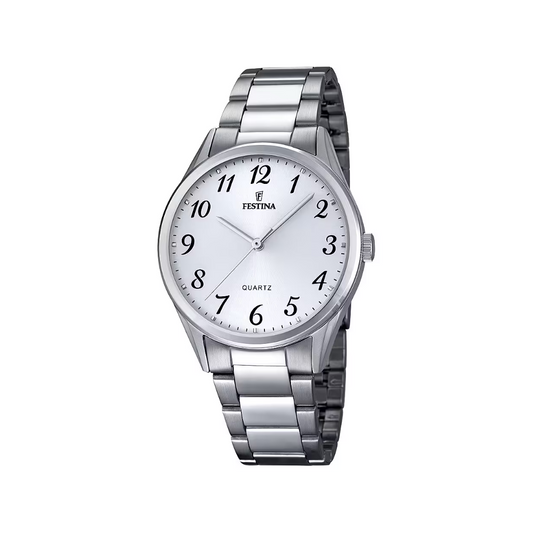 Festina Uomo Solo Tempo Bianco con Cinturino in Acciaio F16875/1