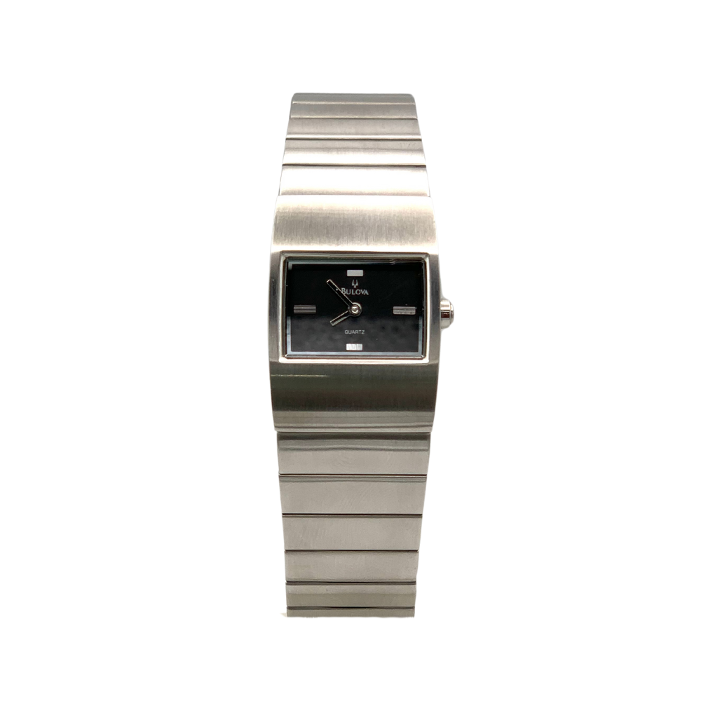 Bulova Donna Solo Tempo Nero con Cinturino in Acciaio BA47982