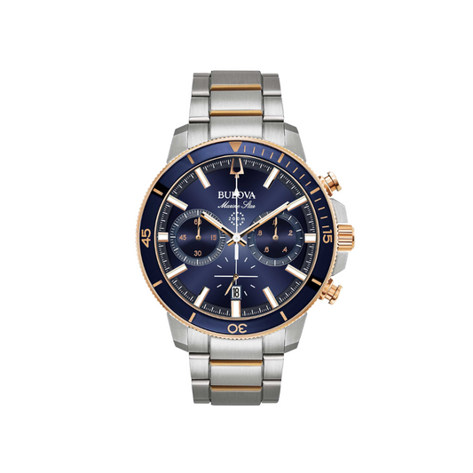 Bulova Uomo Marine Star Blu con Cinturino in Acciaio 98B301