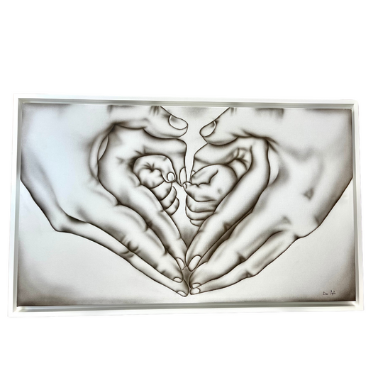 Quadro DECO ARTE in tela con cornice in legno dipinto a mano - rif. 433