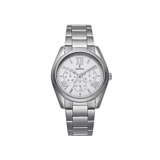 Festina Uomo Solo Tempo Bianco con Cinturino in Acciaio F16750/1