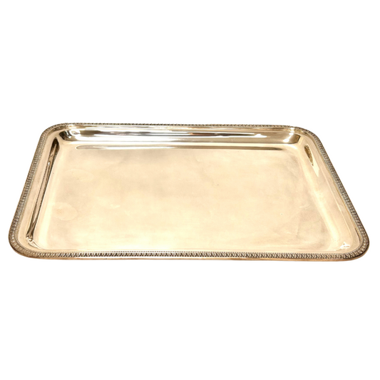 Vassoio rettangolare stile impero in argento 800 - rif. 01807