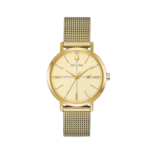 Bulova Donna Oro con Cinturino placcato in Oro 97M115