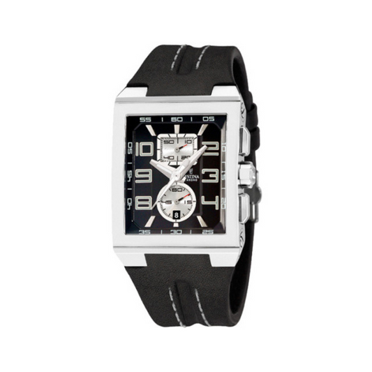 Festina Uomo Cronografo Nero con Cinturino Nero in Pelle F16184/8