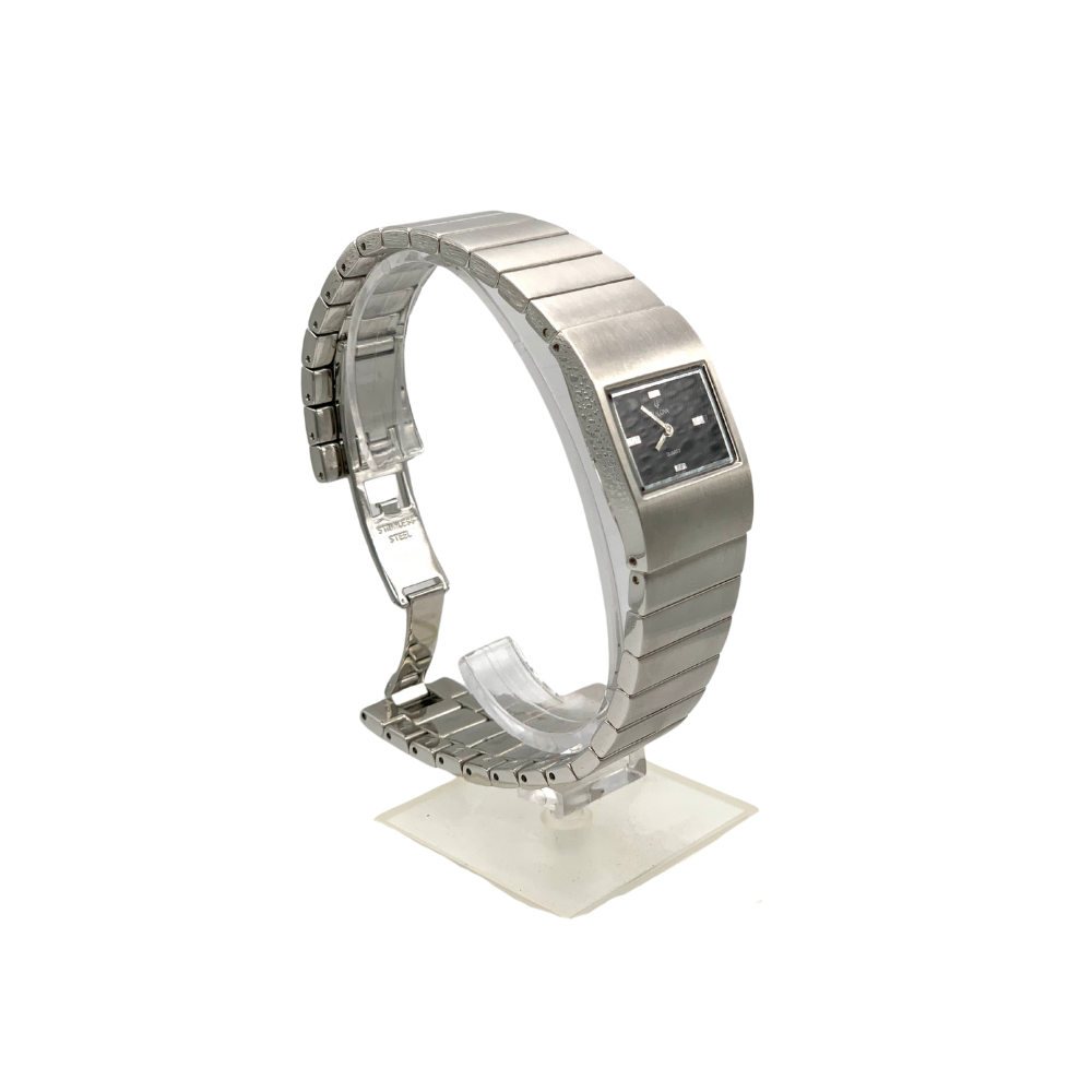 Bulova Donna Solo Tempo Nero con Cinturino in Acciaio BA47982