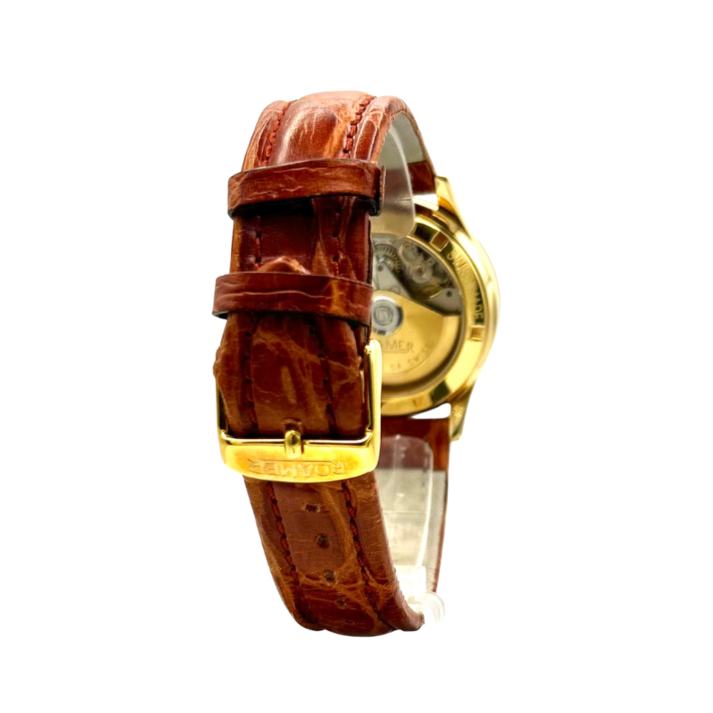 Roamer Uomo Cronografo automatico Bianco con cinturino in Pelle 980775.25