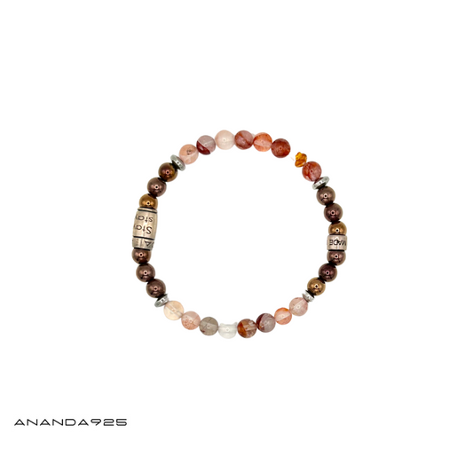 Bracciale Ananda925 elasticizzato con pietre dure Rif. A-BR01