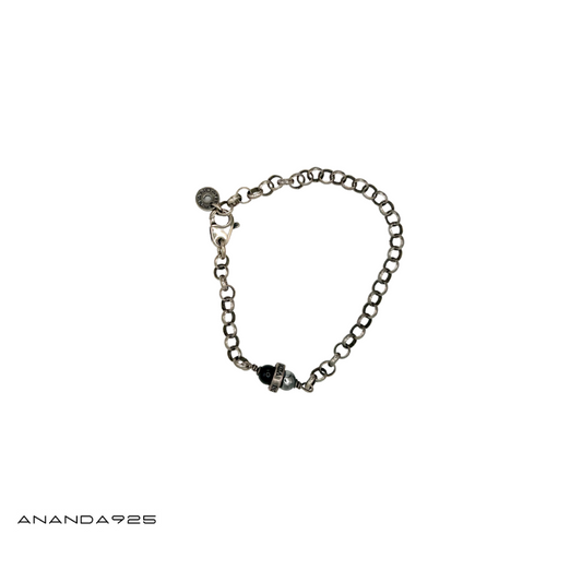 Bracciale Ananda925 in argento con pietra dura Rif. A-BR201.N3