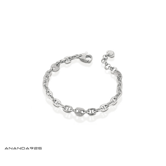 Bracciale Ananda925 maglia marina Rif. A-BR372B