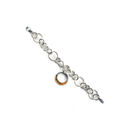 Alviero Martini Bracciale Unisex acciaio satinato con due geo loghi - JPC M400/70