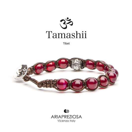 Tamashii unisex Ruota della Preghiera Agata Rossa