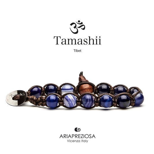 Tamashii unisex Agata Blu Scuro Striata