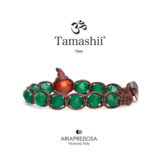Tamashii unisex Diamond Cut Agata verde
