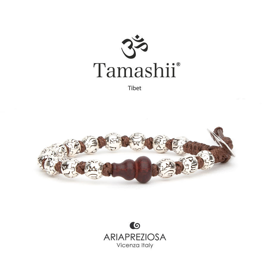 Tamashii unisex Ruota Preghiera in argento con sfere incise BHS924-S7