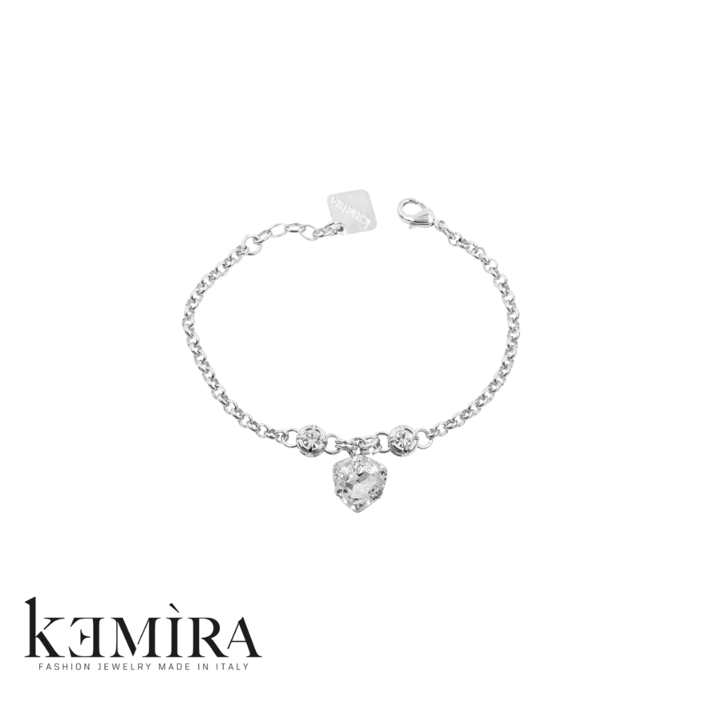 Bracciale Donna Kemira in galvanica rodio e oro con pietre crystal, blue e ambra Rif. KDB32/1/1C