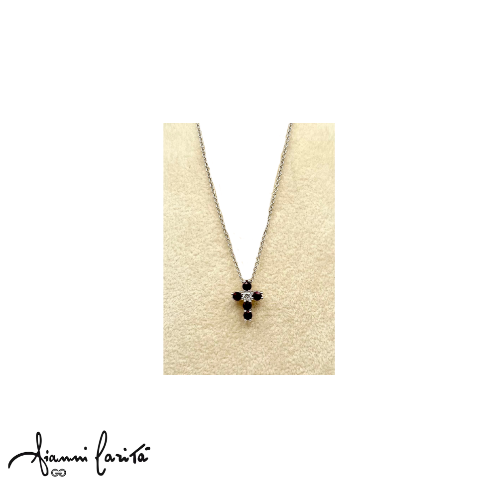 Collana Donna Gianni Carità con Croce e rubini - CRF832/2