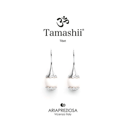 Tamashii Orecchini Ear-Drops in Argento 925 con Madreperla