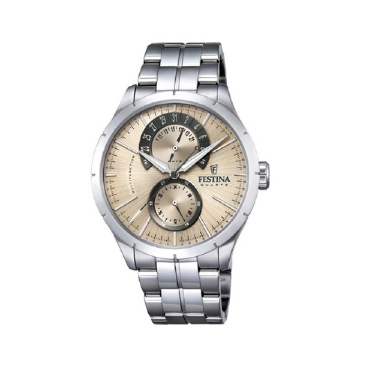 Festina Uomo Retro Champagne con Cinturino in Acciaio F16632/9
