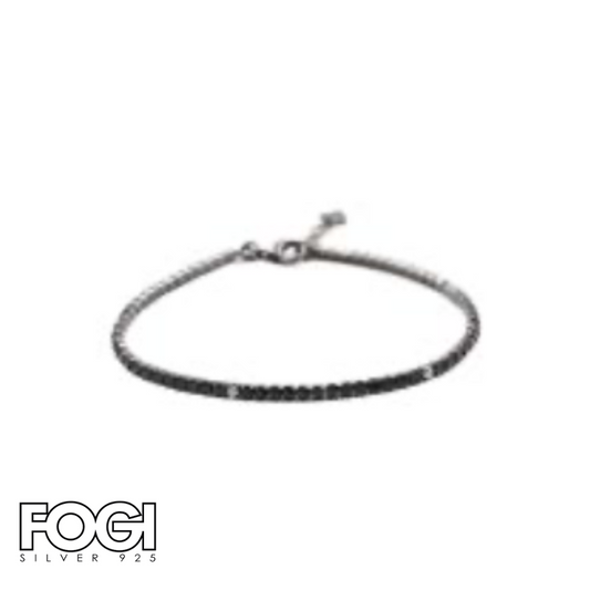 Bracciale Donna Fogi Silver 925 tennis color nero Rif. BDB1/4/C1