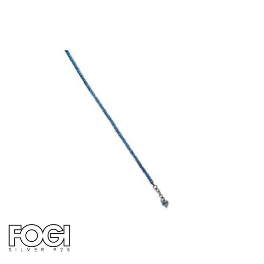 Bracciale Donna Fogi Silver 925 tennis color blu Rif. BDB3/4/8