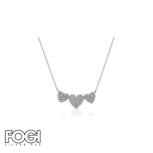 Collana Donna Fogi Silver 925 Collezione Sophie con cuori Rif. BBC21/1/1C