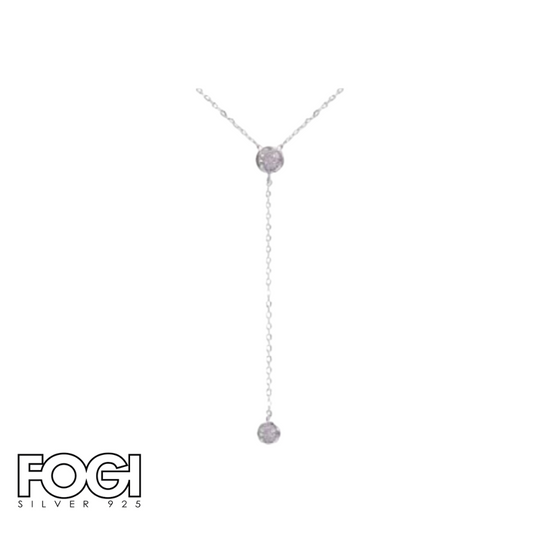Collana Donna Fogi Silver 925 con pietre crystal e pendente Rif. BDC102/1/1C