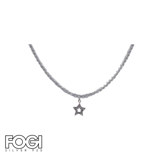 Collana Donna Fogi Silver 925 Collezione Choker in tennis con stella Rif. BDC15/1/1C
