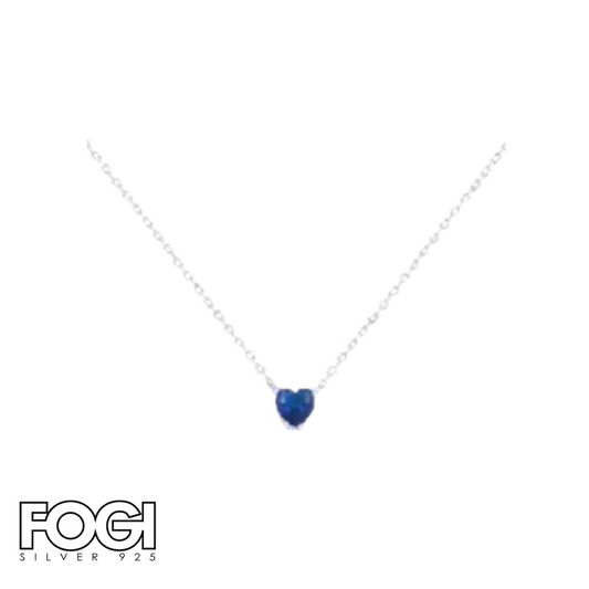 Collana Donna Fogi Silver 925 con pietra dura blu Rif. BDC85/1/8C