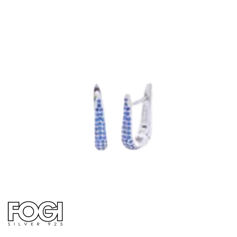 Orecchini Donna Fogi Silver 925 Collezione Dust in tennis con pietre blu Rif. BDO100/1/8