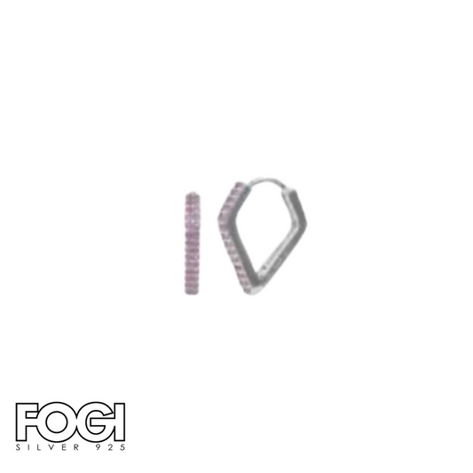 Orecchini Donna Fogi Silver 925 Collezione Dust in tennis con pietre rosa Rif. BDO121/1/11