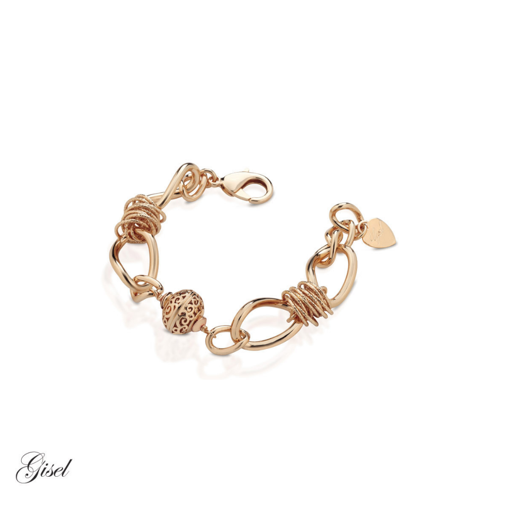 Bracciale Gisel con catene e sfera portafortuna Rif. G-LBBR2066
