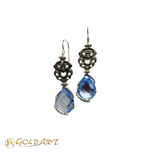 Orecchini Donna Gold’Art Tesoro di Hera in Quarzo azzurro - Rif. OR023M14
