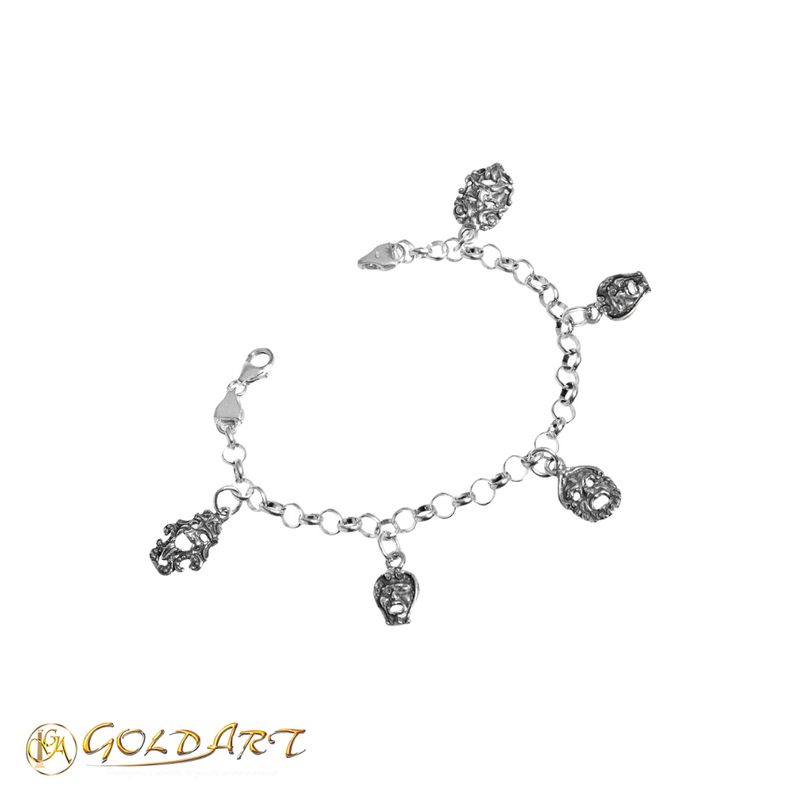 Bracciale Donna Gold’Art Tesoro con Maschere Apotropaiche - Rif. BR107-M