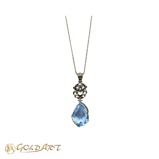 Collana Donna Gold’Art Tesoro di Hera in Quarzo azzurro - Rif. CN016M14