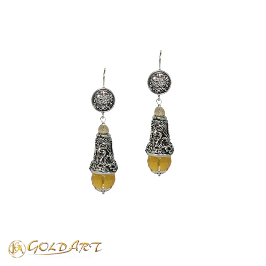 Orecchini Donna Gold’Art Tesoro di Hera in Quarzo Idrotermale - Rif. OR062M-G