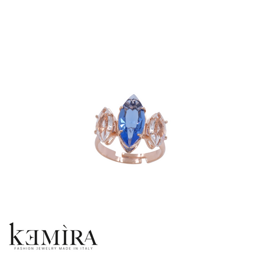 Anello Donna Kemira in galvanica blu Rif. KIA30/3/8