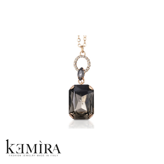 Collana Donna Kemira in galvanica rodio con pietra dura Rif. KIC75/3/1