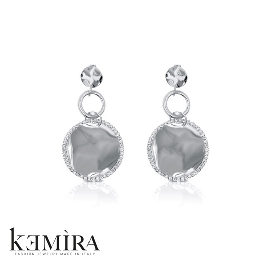 Orecchini Donna Kemira in galvanica rodio Rif. KDO381/2/1C