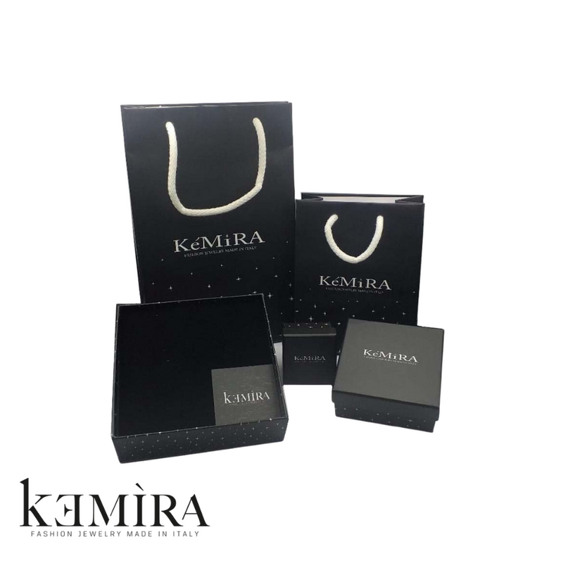 Orecchini Donna Kemira in galvanica rodio e oro Rif. KBO295/1