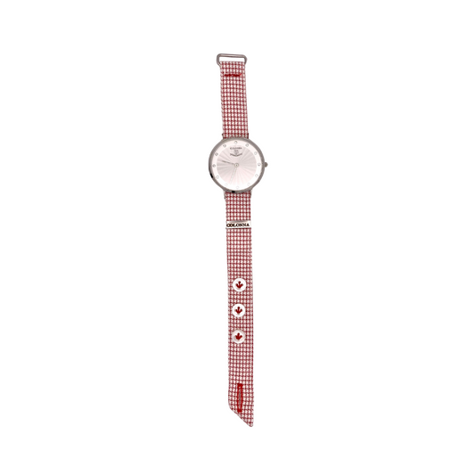 Colonna Donna Bianco con Cinturino in tessuto camicia bianco e rosso - C26015LPPG