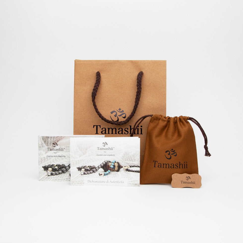 Tamashii Collana con ciondolo Ear-Drops in Argento e Madreperla