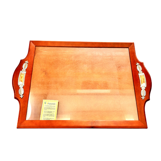 Vassoio Vitopardo Argenti in Argento 925 e legno